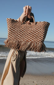 Freya Fringe Straw Handbag - Zandra Stone