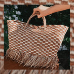 Freya Fringe Straw Handbag - Zandra Stone