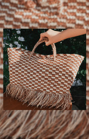 Freya Fringe Straw Handbag - Zandra Stone