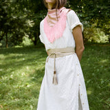 Fringe Scarf - Pink - Zandra Stone