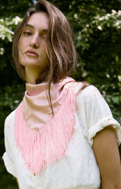 Fringe Scarf - Pink - Zandra Stone
