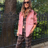 Gretel Barn Jacket – Pink/Brown - Zandra Stone