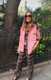 Gretel Barn Jacket – Pink/Brown - Zandra Stone