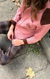 Gretel Barn Jacket – Pink/Brown - Zandra Stone