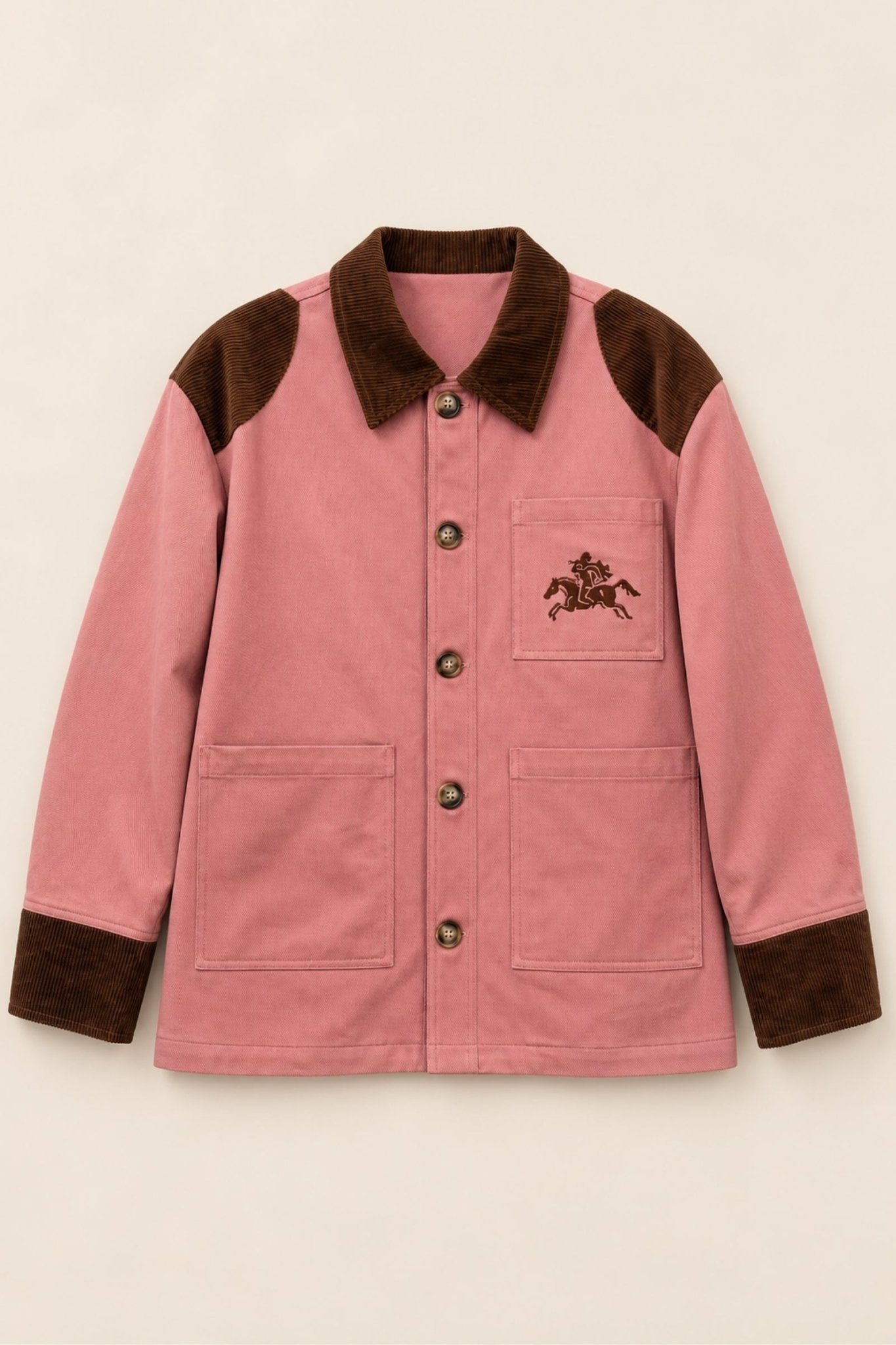 Gretel Barn Jacket – Pink/Brown - Zandra Stone