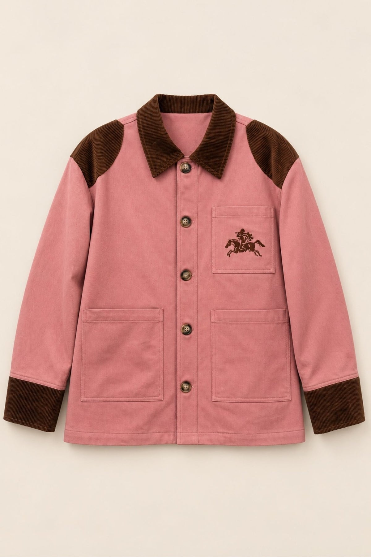 Gretel Barn Jacket – Pink/Brown - Zandra Stone
