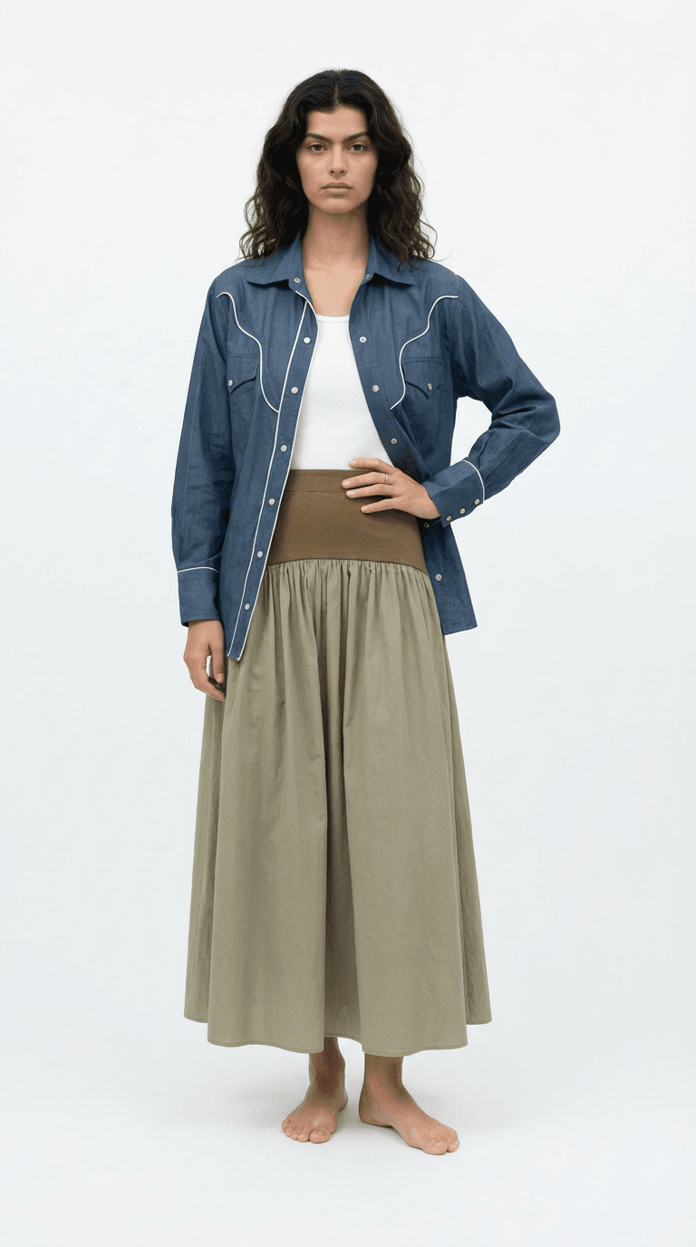 Gusta Western Long Sleeve Button Down Shirt - Zandra Stone