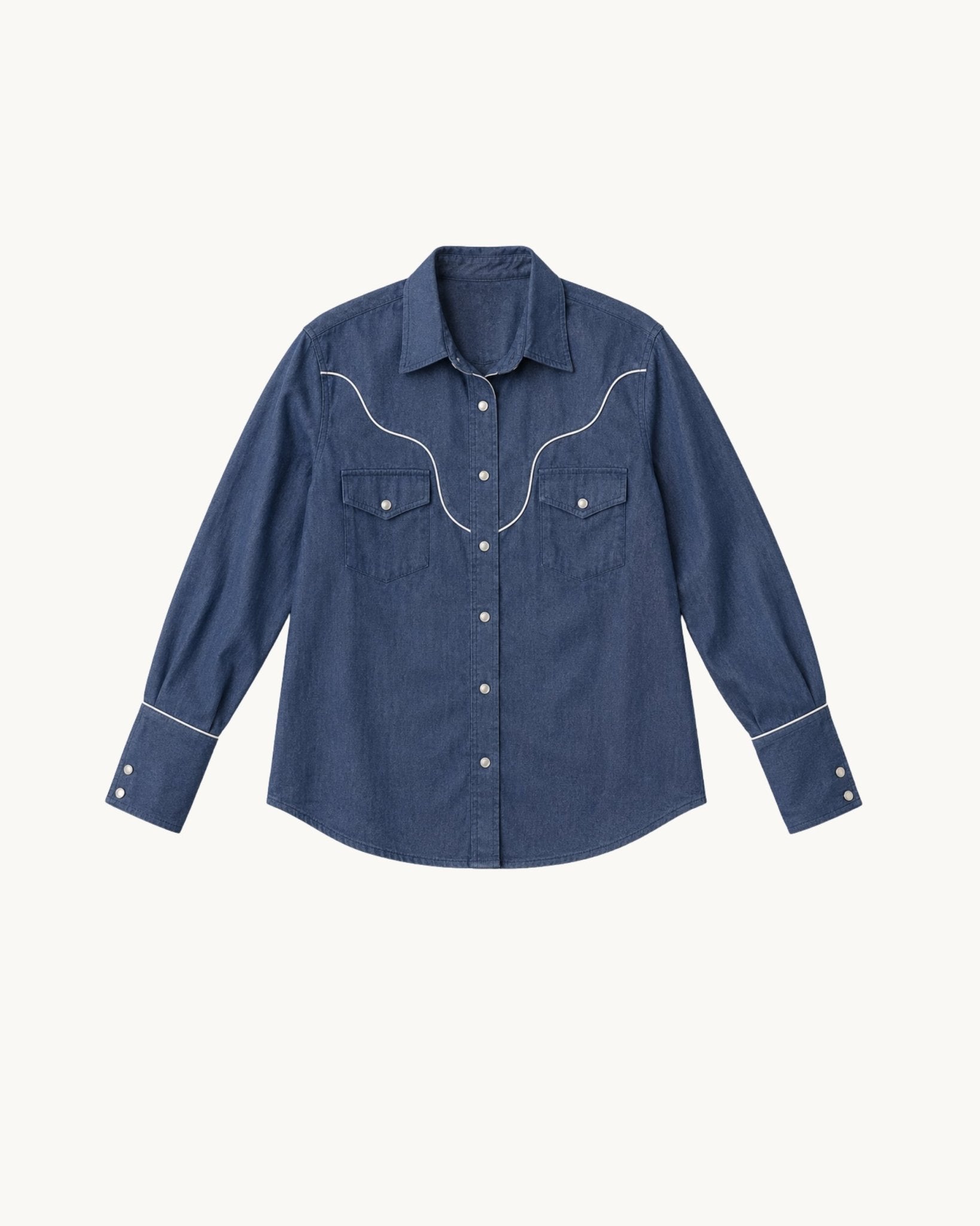 Gusta Western Long Sleeve Button Down Shirt - Zandra Stone