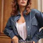 Gusta Western Long Sleeve Button Down Shirt - Zandra Stone