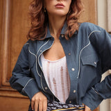 Gusta Western Long Sleeve Button Down Shirt - Zandra Stone