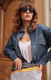 Gusta Western Long Sleeve Button Down Shirt - Zandra Stone