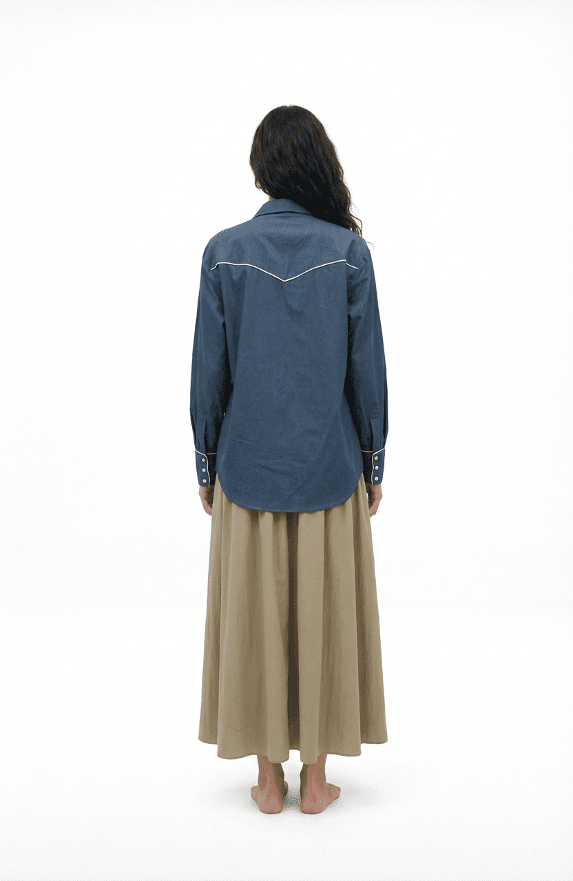 Gusta Western Long Sleeve Button Down Shirt - Zandra Stone