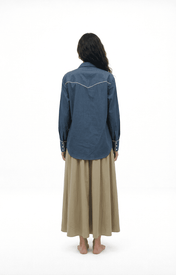 Gusta Western Long Sleeve Button Down Shirt - Zandra Stone