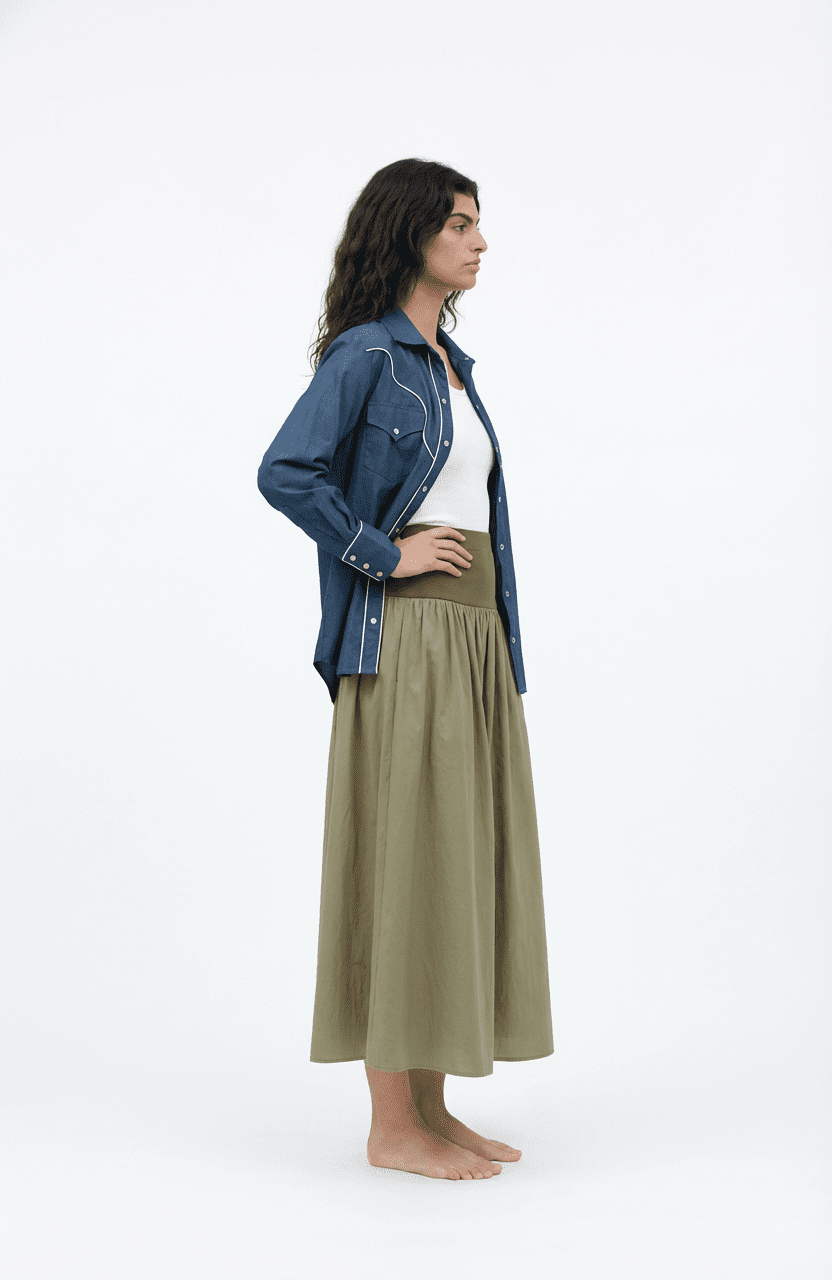 Gusta Western Long Sleeve Button Down Shirt - Zandra Stone