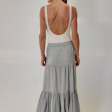 Halle Button Front Skirt - Zandra Stone