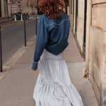 Halle Button Front Skirt - Zandra Stone