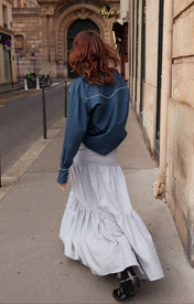 Halle Button Front Skirt - Zandra Stone
