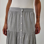 Halle Button Front Skirt - Zandra Stone