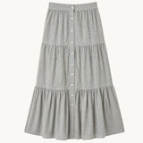 Halle Button Front Skirt - Zandra Stone
