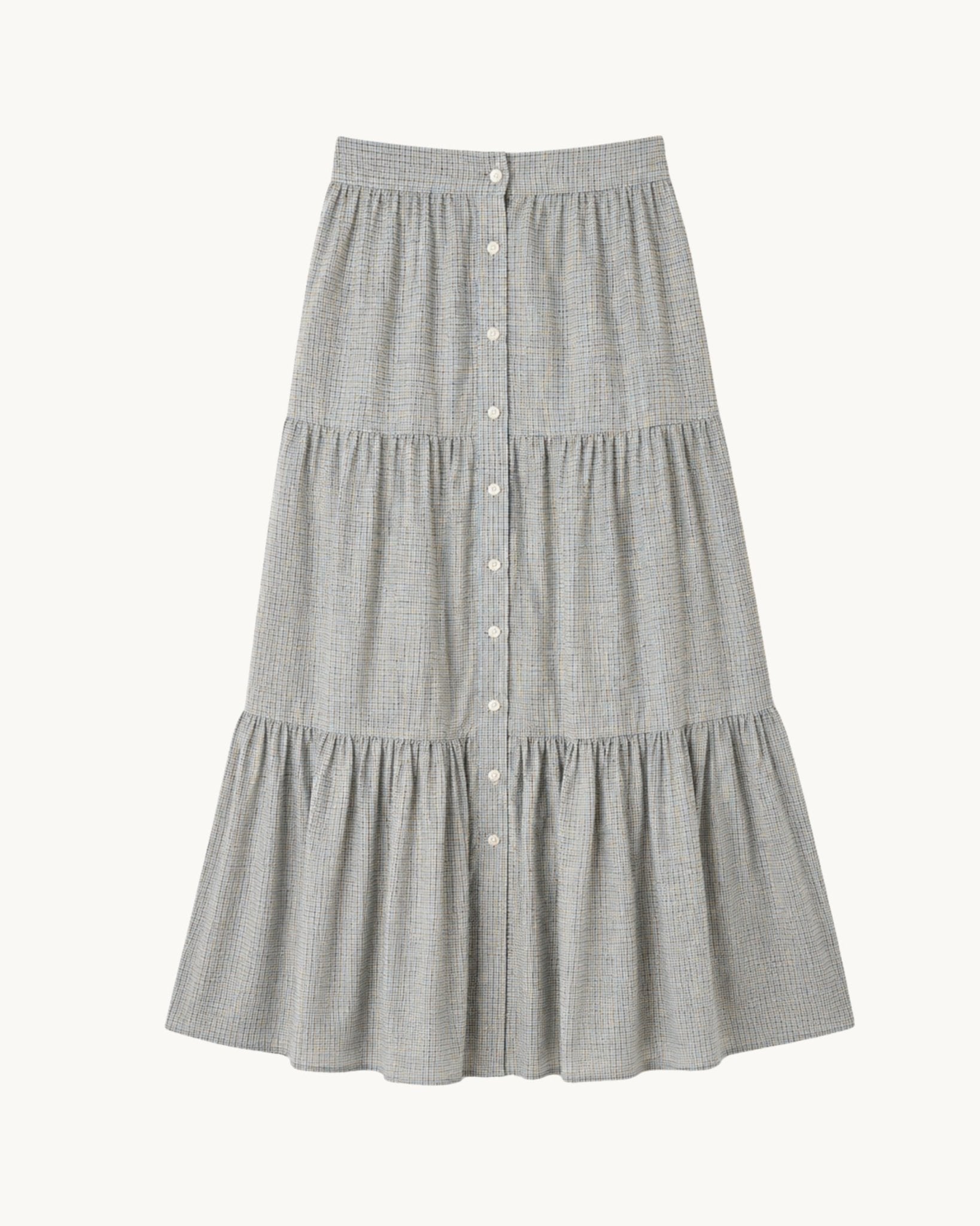 Halle Button Front Skirt - Zandra Stone