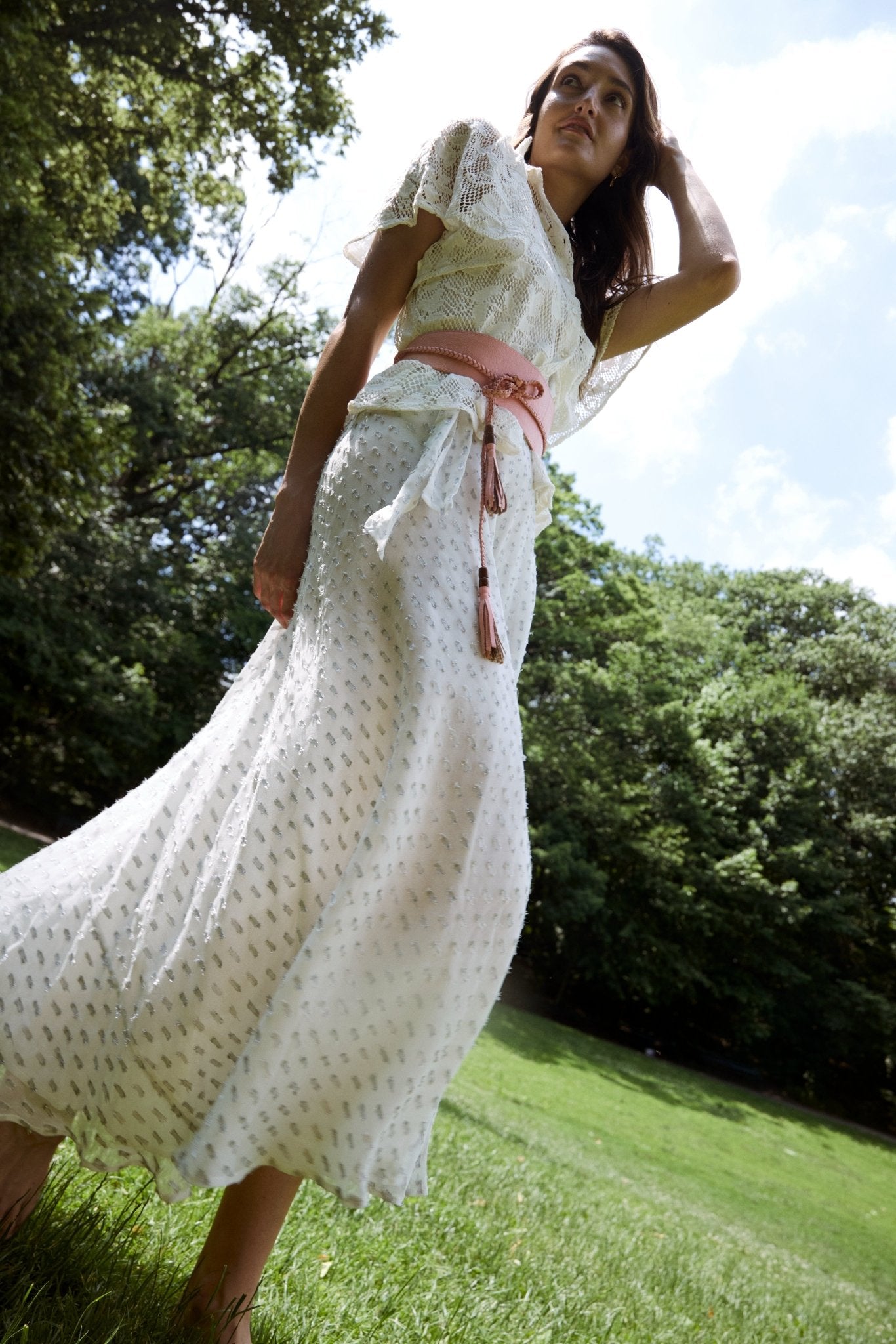 Haze Wrap Skirt - Silver - Zandra Stone