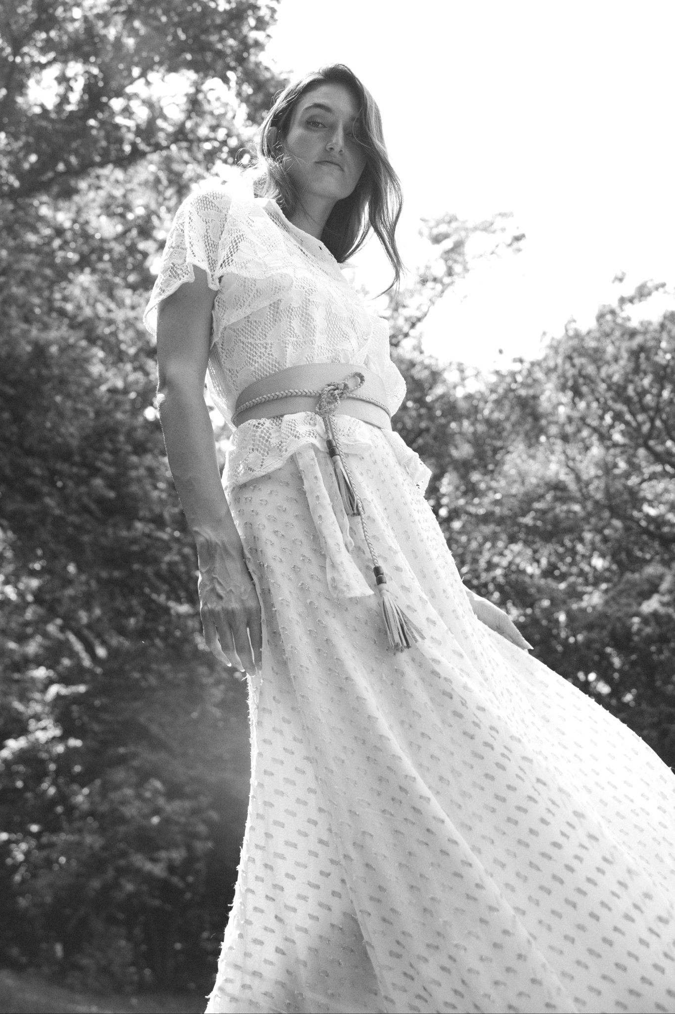 Haze Wrap Skirt - Silver - Zandra Stone