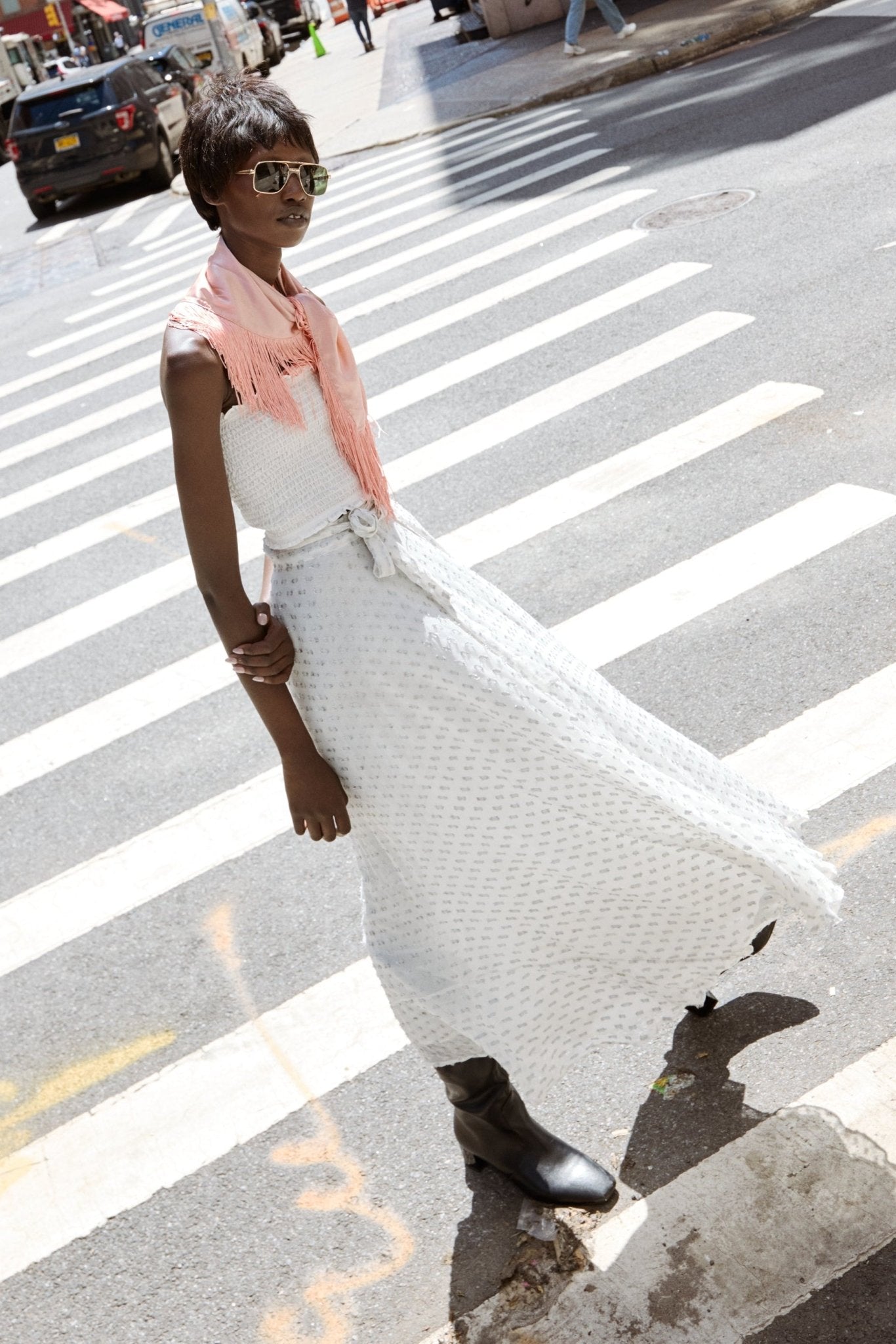 Haze Wrap Skirt - Silver - Zandra Stone