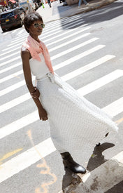 Haze Wrap Skirt - Silver - Zandra Stone