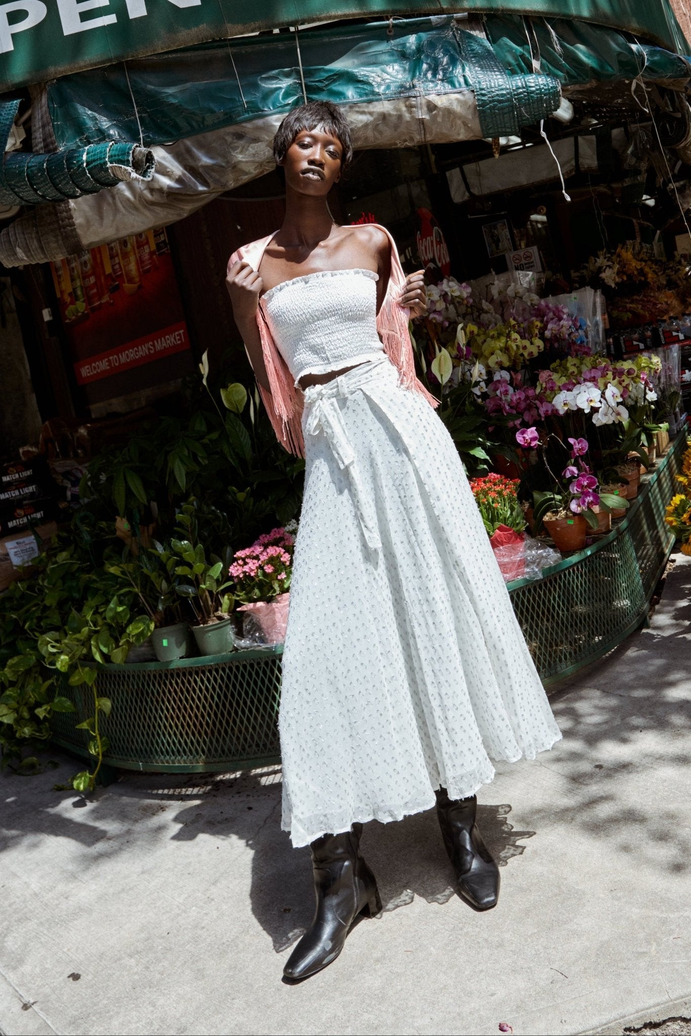 Haze Wrap Skirt - Silver - Zandra Stone