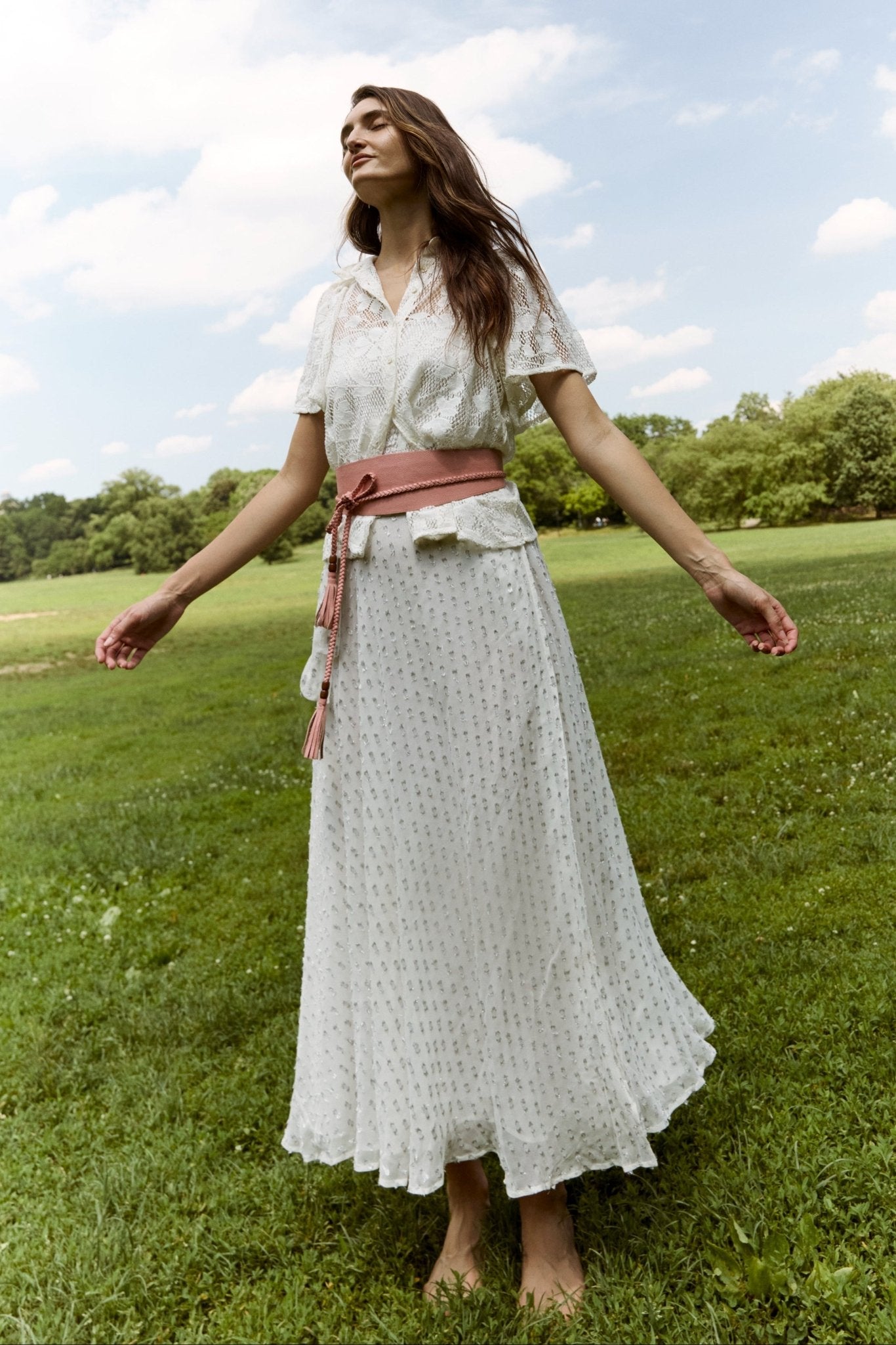 Haze Wrap Skirt - Silver - Zandra Stone
