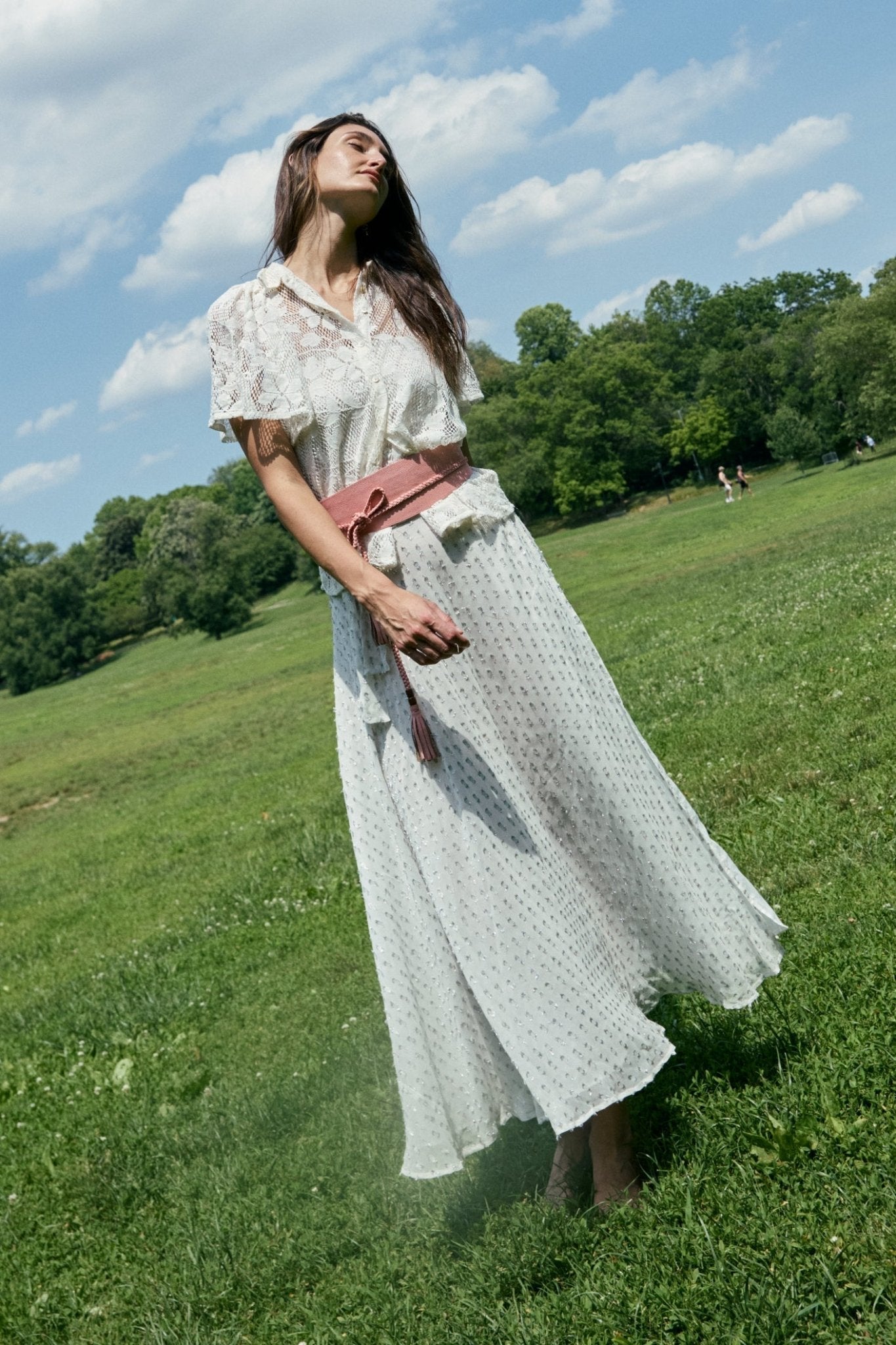 Haze Wrap Skirt - Silver - Zandra Stone