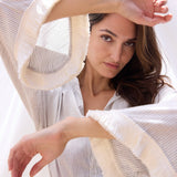 Isola Fringe Shirt - Stripe - Zandra Stone