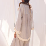 Isola Fringe Shirt - Stripe - Zandra Stone