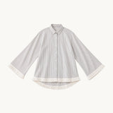 Isola Fringe Shirt - Stripe - Zandra Stone