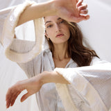 Isola Fringe Shirt - Stripe - Zandra Stone