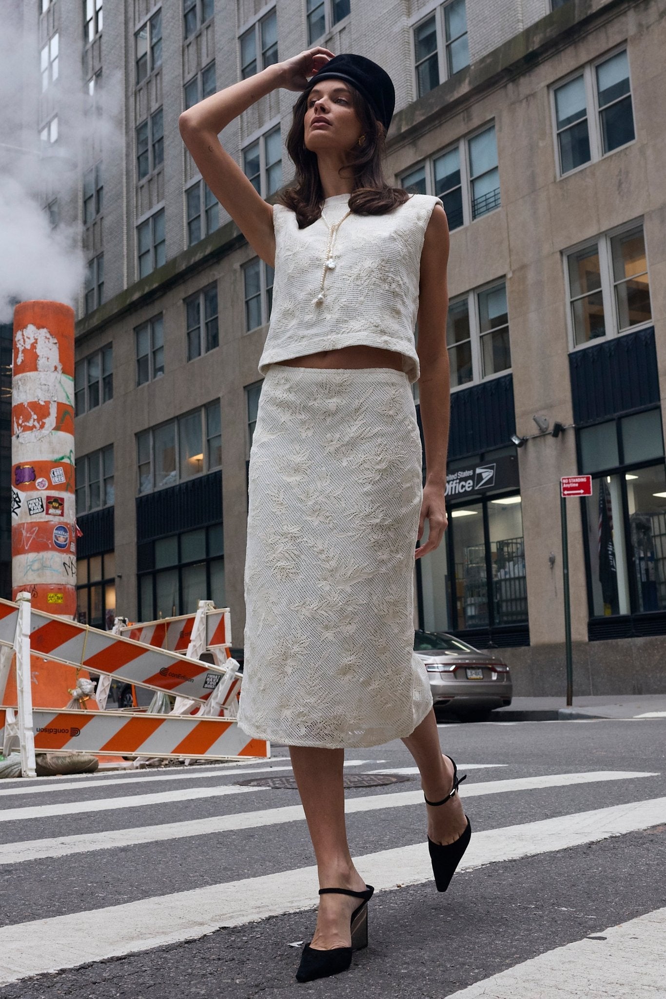 Jones Slip Skirt - Cotton Lace - Zandra Stone