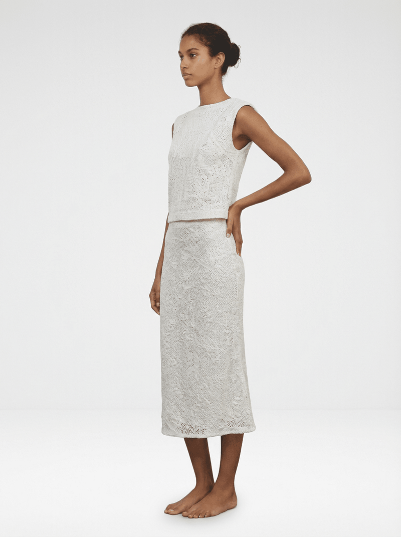 Jones Slip Skirt - Cotton Lace - Zandra Stone