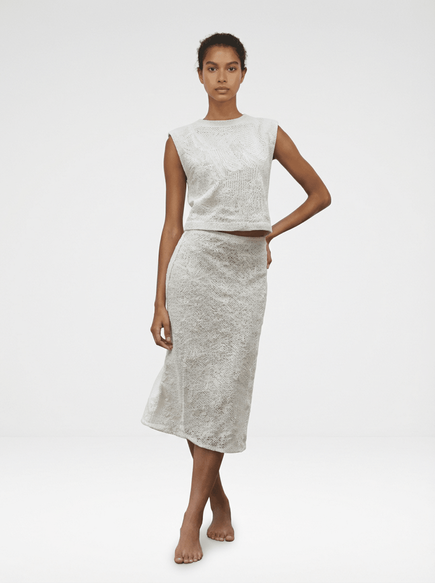 Jones Slip Skirt - Cotton Lace - Zandra Stone