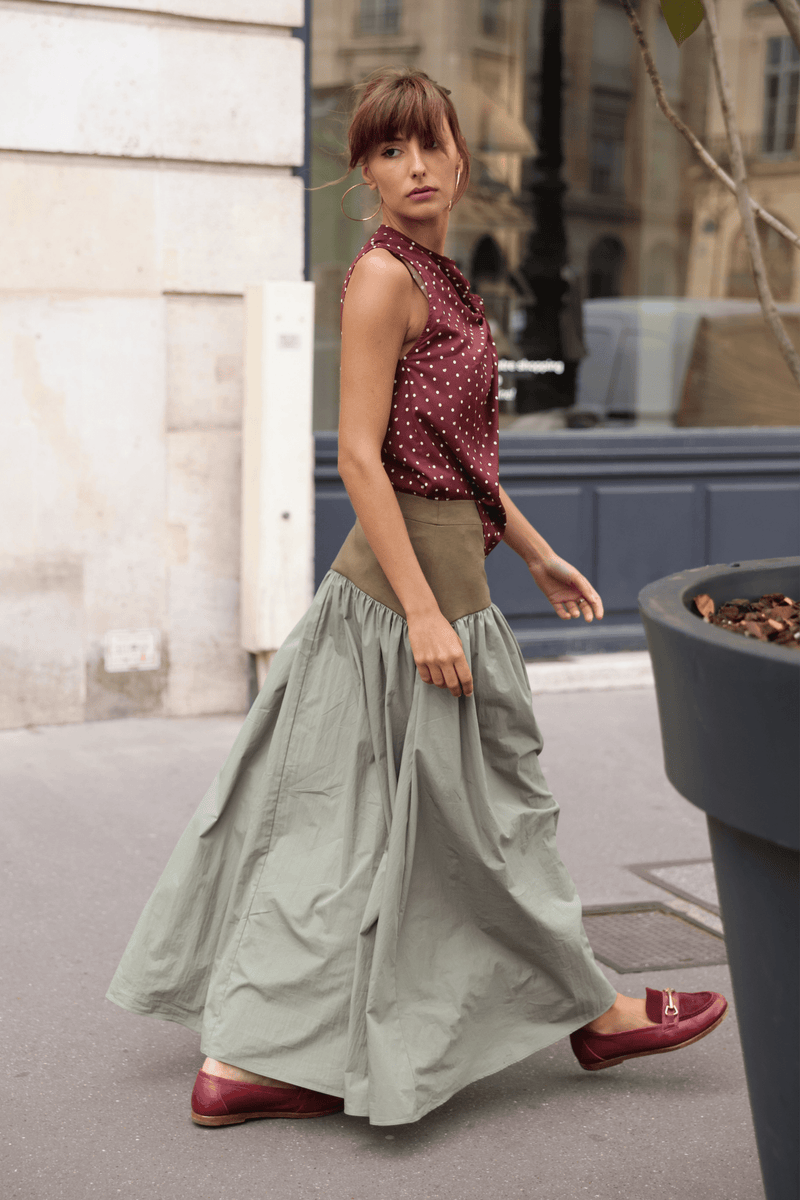 Jude Block Maxi Skirt - Zandra Stone