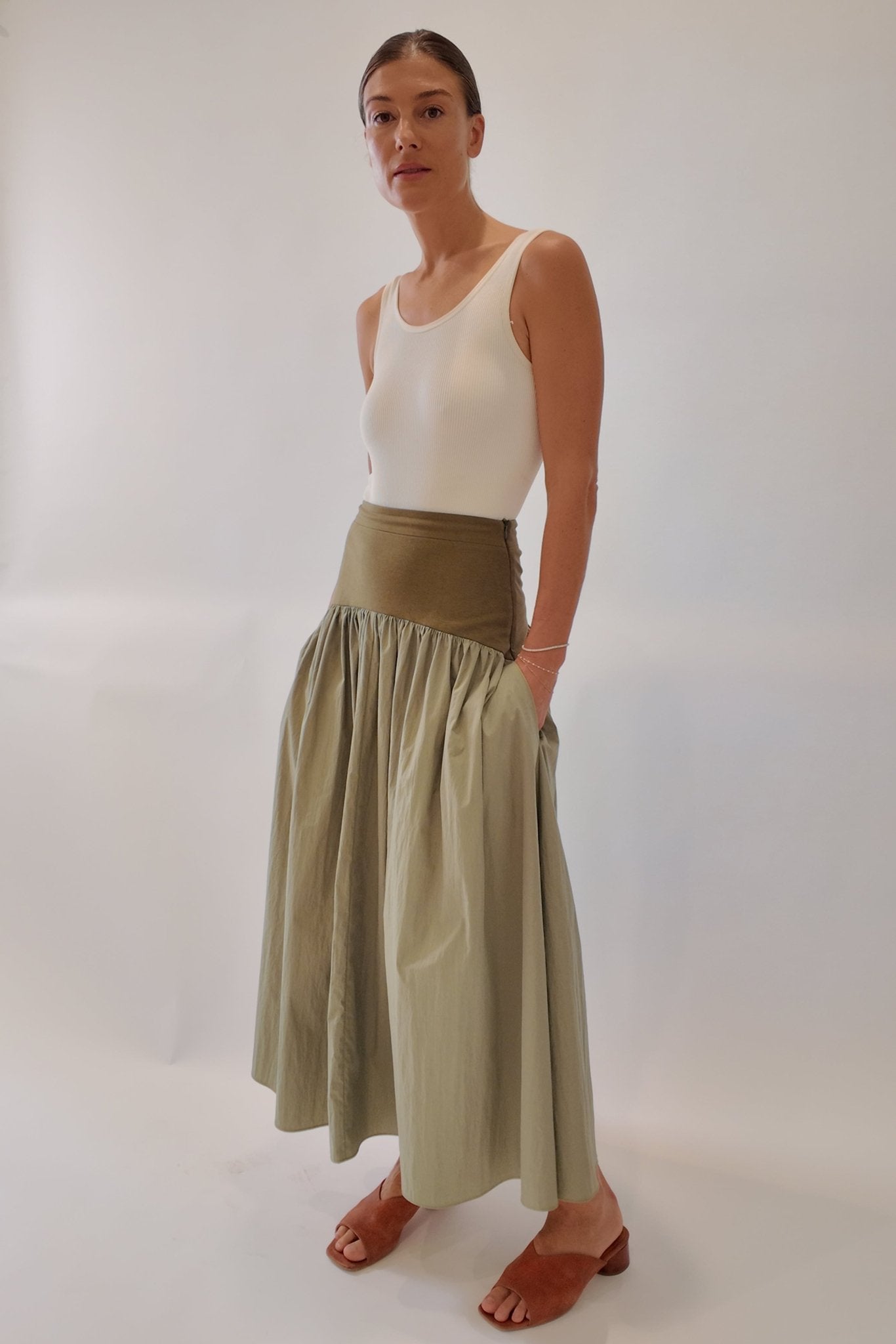 Jude Block Maxi Skirt - Zandra Stone