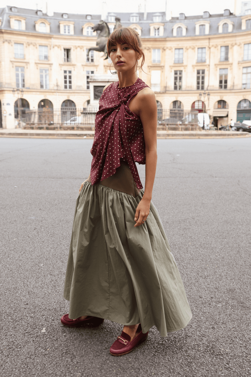 Jude Block Maxi Skirt - Zandra Stone