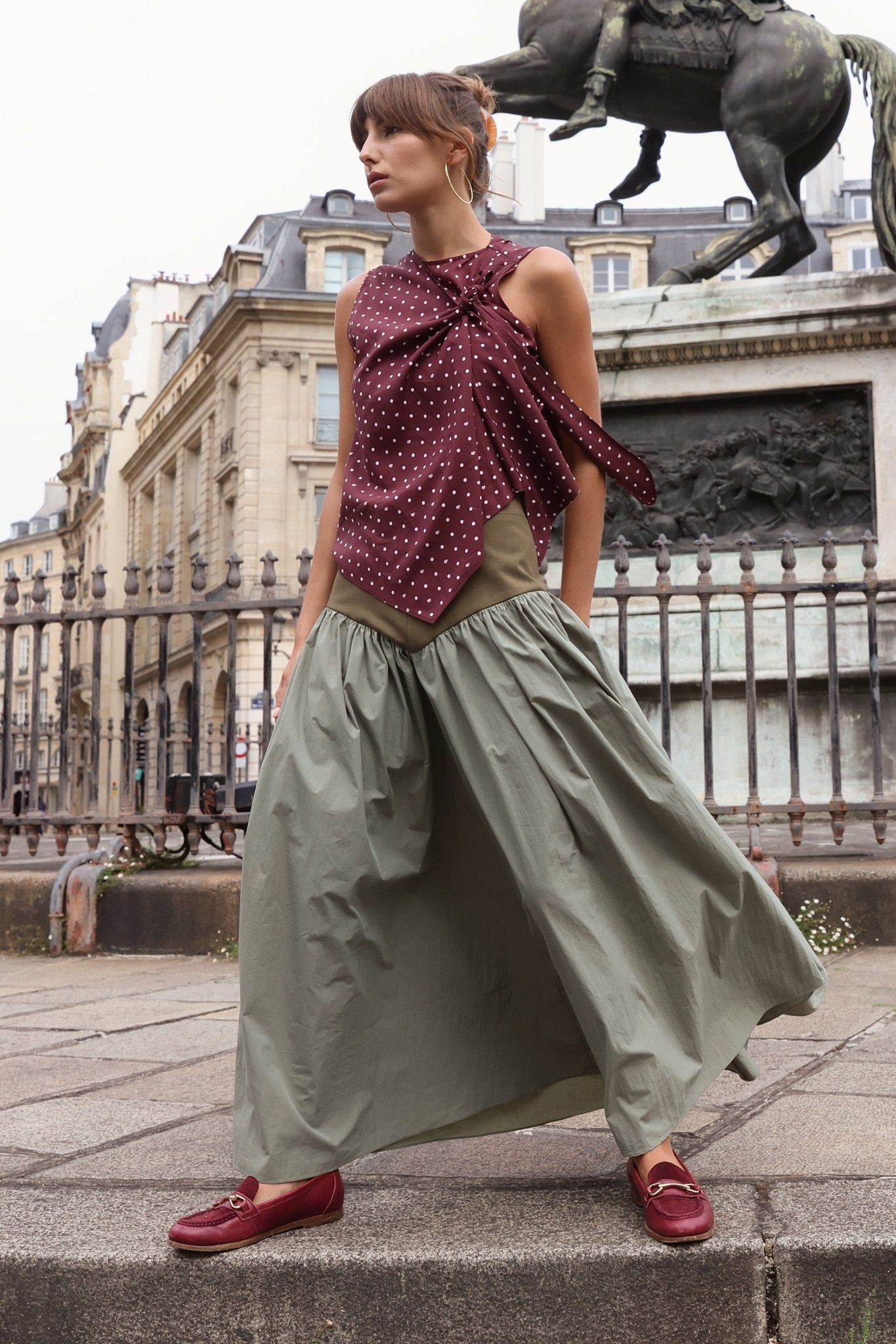 Jude Block Maxi Skirt - Zandra Stone