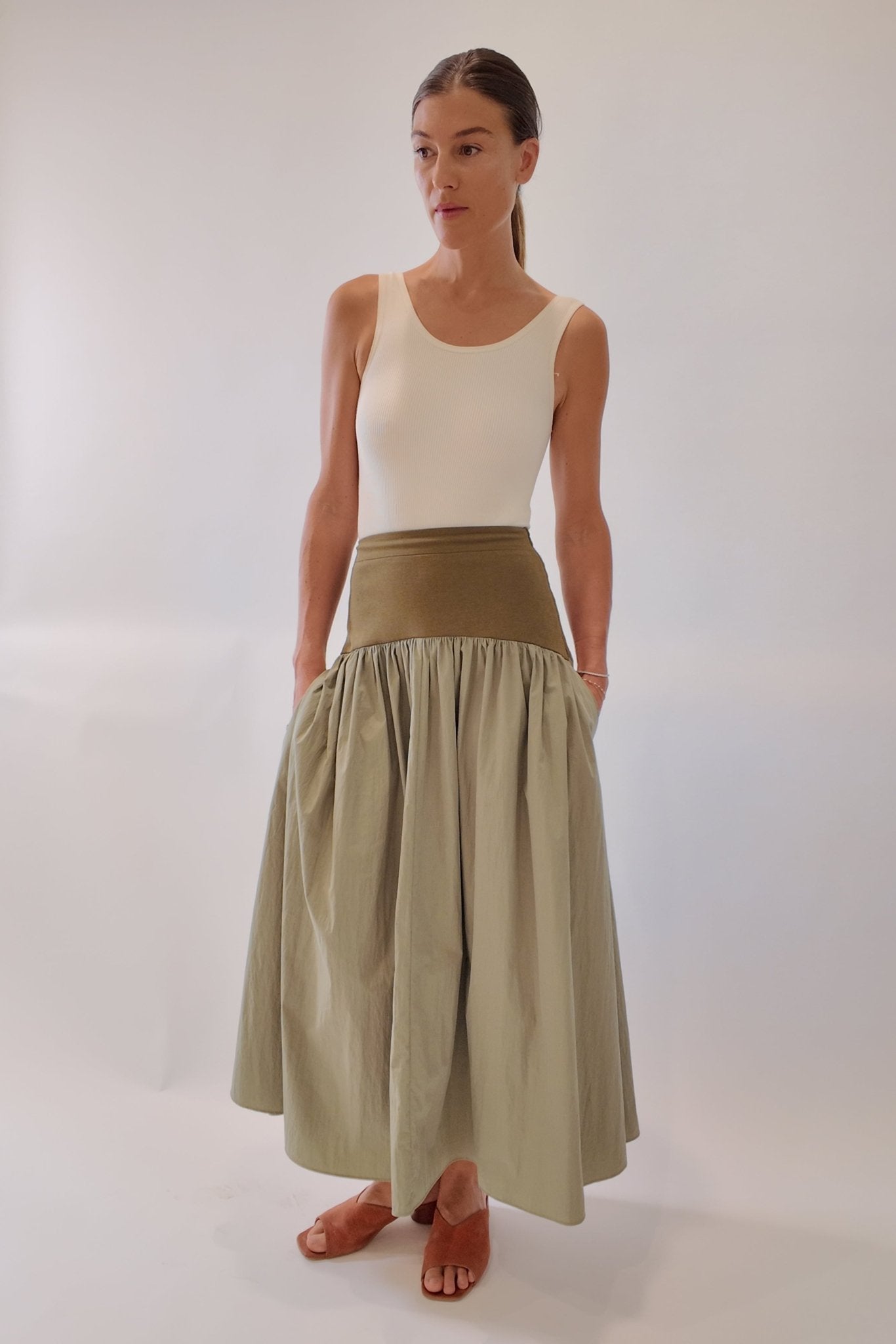 Jude Block Maxi Skirt - Zandra Stone