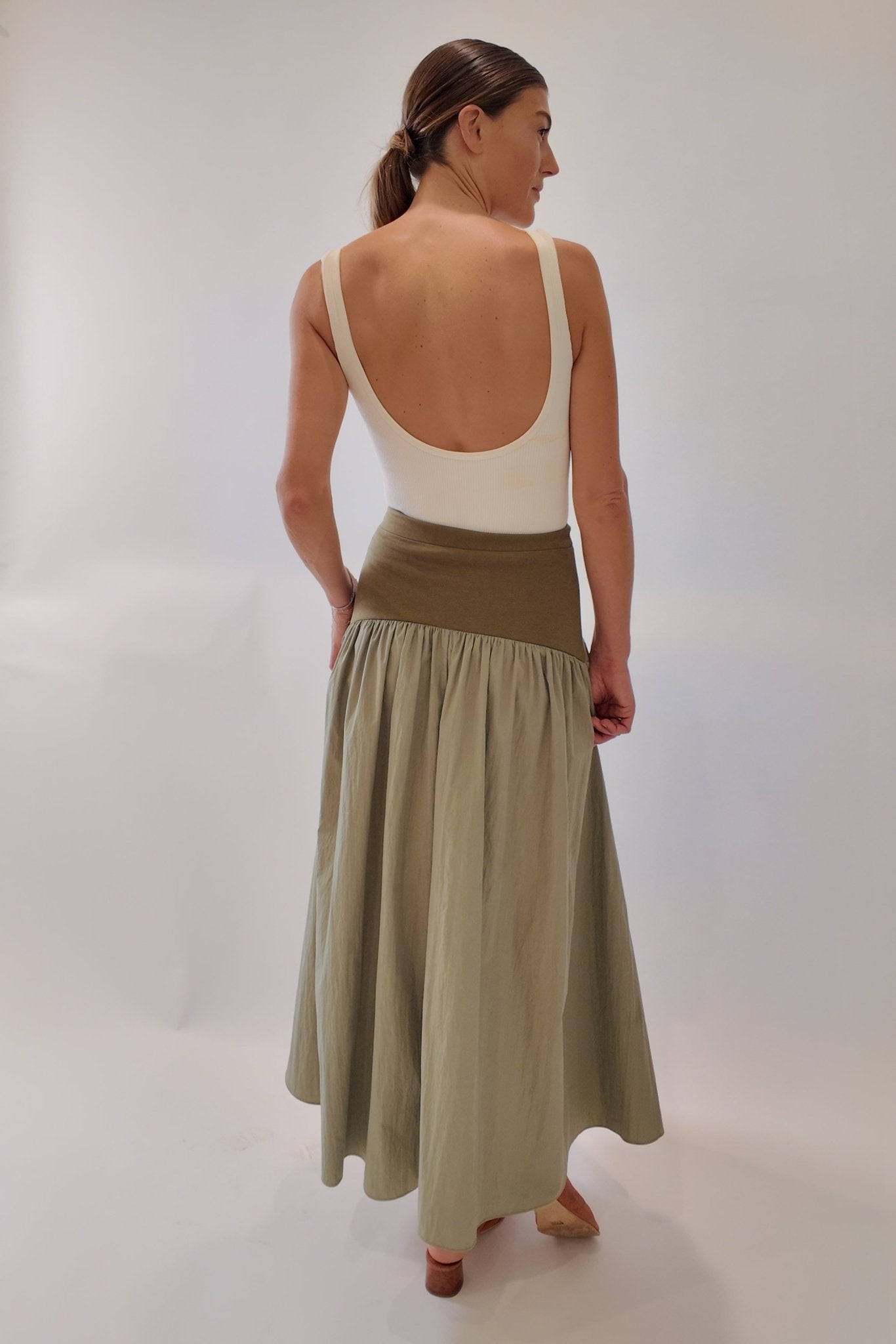 Jude Block Maxi Skirt - Zandra Stone