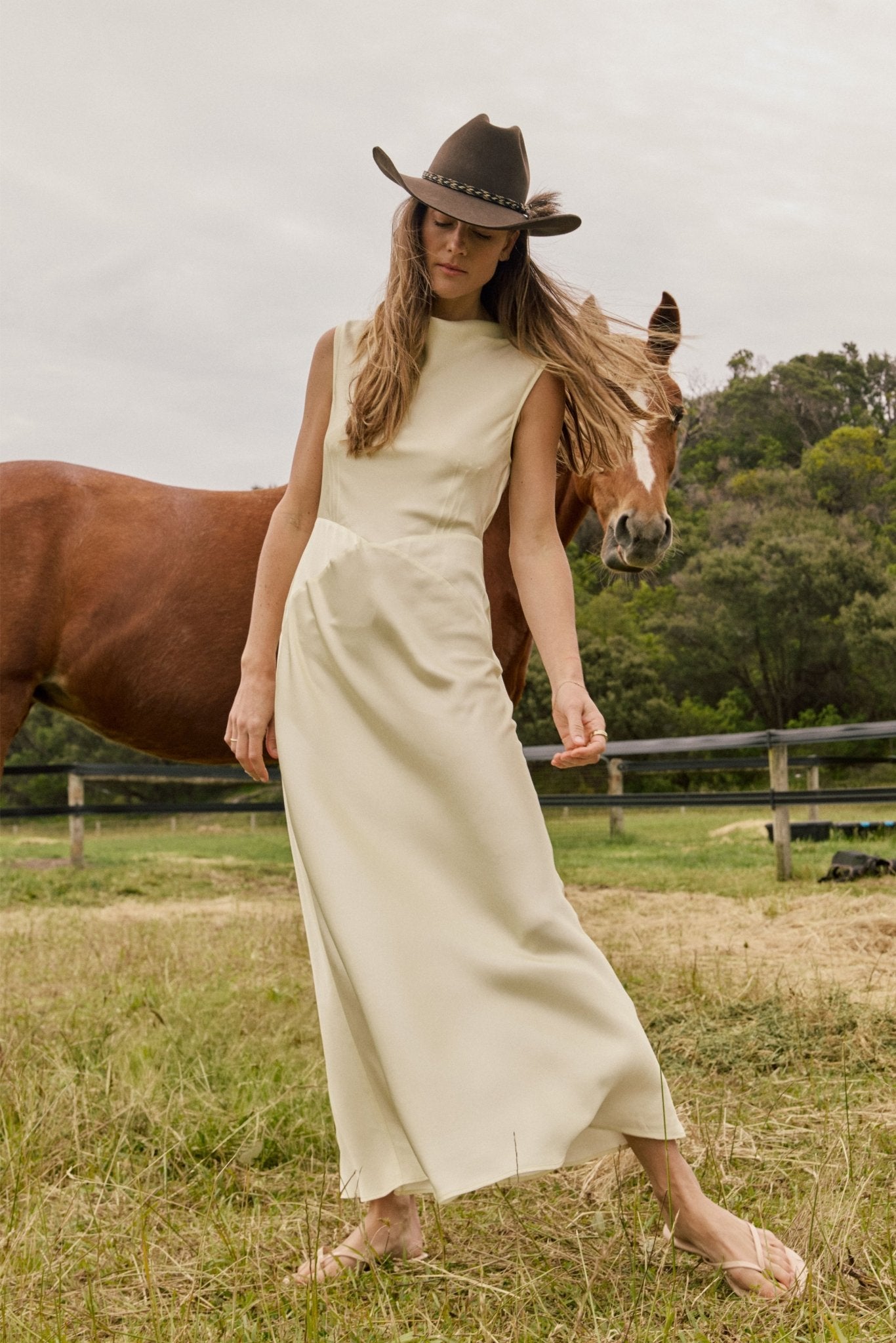 Kelsey Cowl Neck Maxi Dress - Zandra Stone