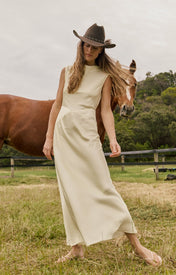 Kelsey Cowl Neck Maxi Dress - Zandra Stone