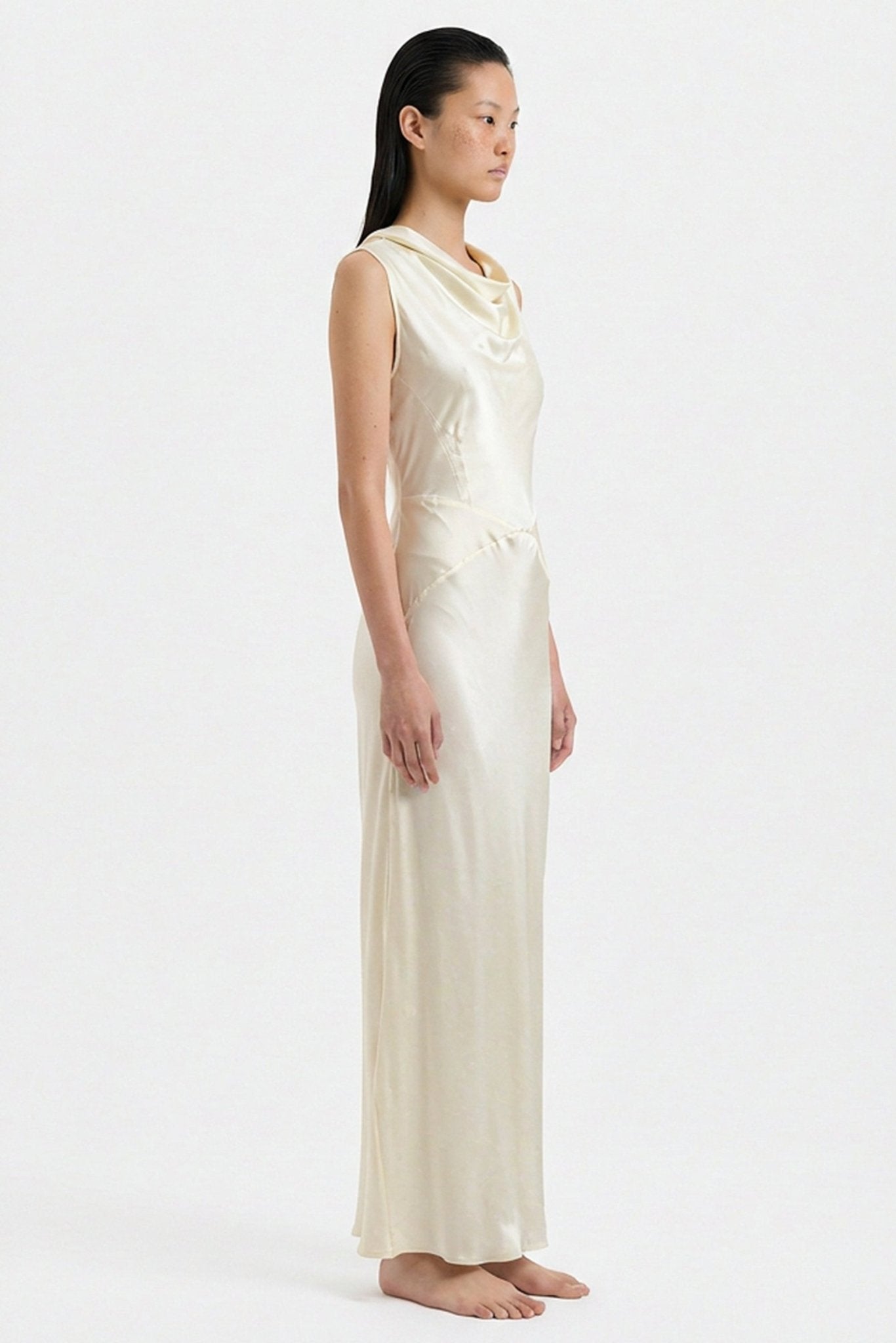 Kelsey Cowl Neck Maxi Dress - Zandra Stone