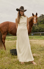 Kelsey Cowl Neck Maxi Dress - Zandra Stone