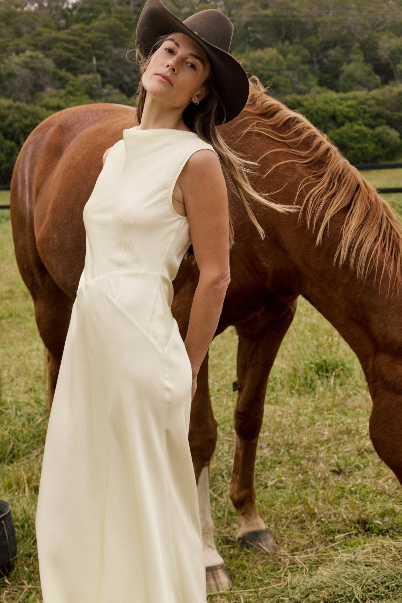 Kelsey Cowl Neck Maxi Dress - Zandra Stone