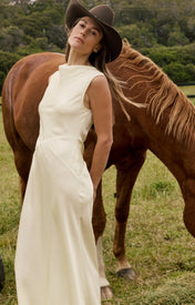 Kelsey Cowl Neck Maxi Dress - Zandra Stone
